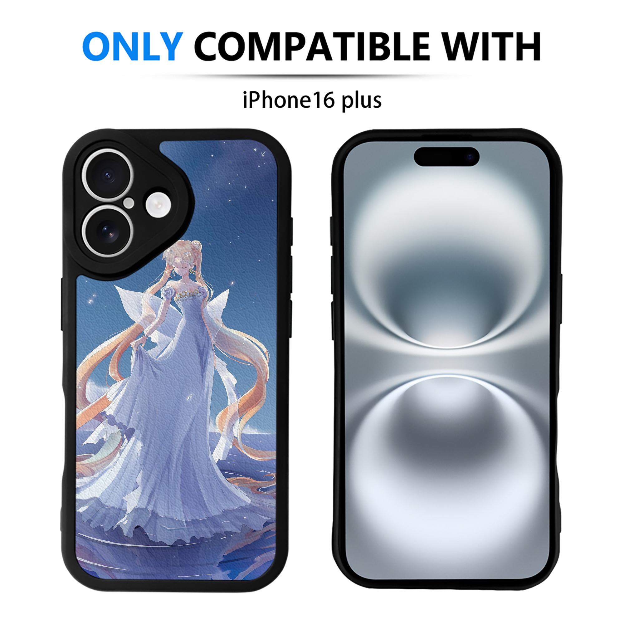（画像用） 美少女戦士セーラームーン Sailor Moon 【iPhone 16シリーズ対応】シリコンスマホケース（レザー調） 材質：シリコン
